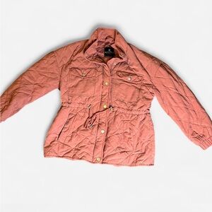 Bagatelle Quilted Utility Jacket in Coral